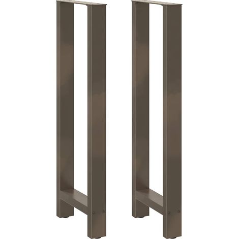Bartischbeine Naturstahl 2 Stk. 40x(110-111) cm Stahl