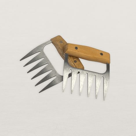 Paire de griffes Inox pour viande