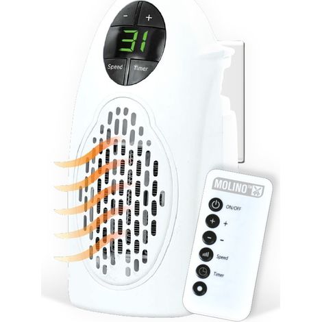Chauffage nomade orientable 500 W – Thermostat intégré – Ventilateur 2 vitesses – Idéal pour espaces confinés – Passat (1/5)