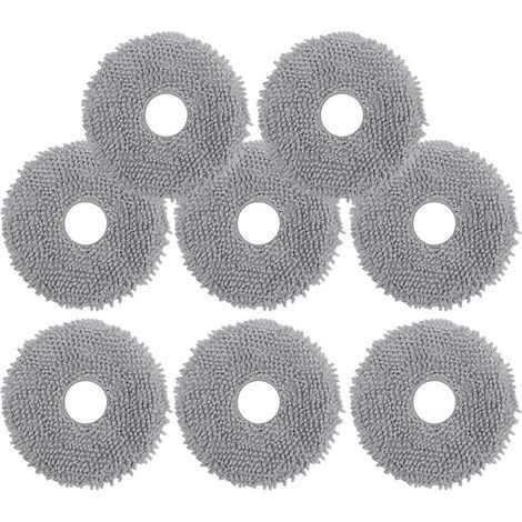 Lot de 8 Serpillères pour Roborock Q Revo/Qrevo Pro/Qrevo S/Qrevo MaxV/Qrevo Plus,Lingettes de Rechange en Microfibre Douces,Lava (1/4)