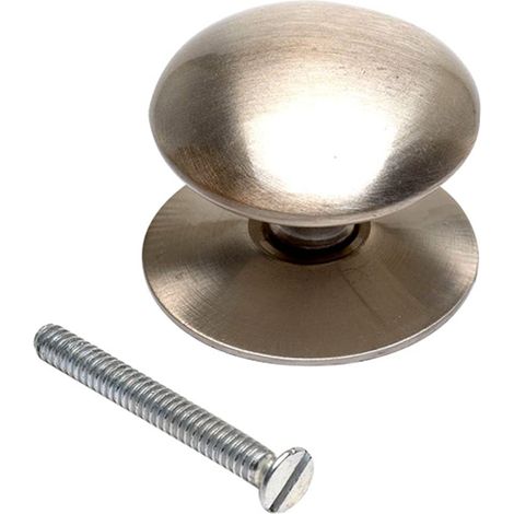 Poignée de porte style victorien 32 mm en nickel satiné (1/2)