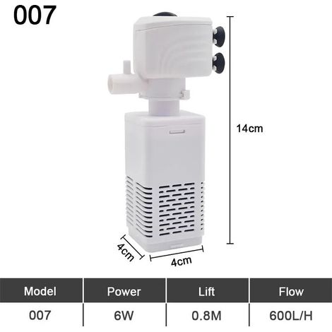 Pompe de filtration submersible silencieuse pour aquariums - (1/5)
