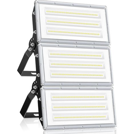 Projecteur LED Extérieur 300W, 3 en 1 30000LM 6500K Spot LED Extérieur mit Transformateur, IP67 Étanche  pour Jardin, Terrasse, Garage, Usine, Sites Sportifs