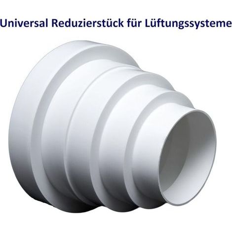 Réducteur VMC rond en PVC pour diamètres 80-150 mm – Résistant à la corrosion – Ventilation efficace jusqu'à 65 °C (1/3)