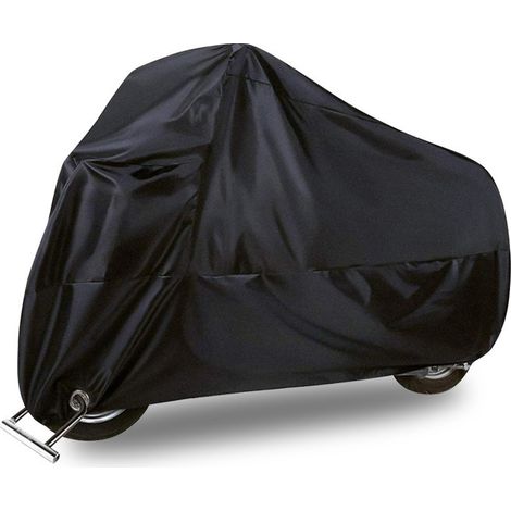 Housse de Protection imperméable pour Moto en Polyester 190T imperméable avec Trous de Verrouillage, Pluie, UV, Neige, poussière (245 x 105 x 125 cm) (1/5)