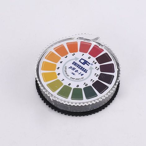 Rouleau d'indicateur d'acide alcalin, papier de Test de 5m 0-14 PH, pour l'eau, l'urine, la salive, le tournesol du sol (1/5)