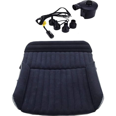 Matelas gonflable résistant avec pompe à air pour siège arrière de voitures, PVC, SUV Black, 70.9×50×4.7inches (1/5)