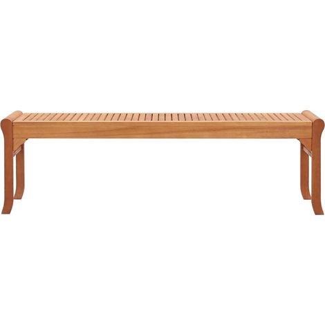 Banc de jardin Banc extérieur Banquette de jardin 3 places 150 cm Bois d'eucalyptus solide (1/5)