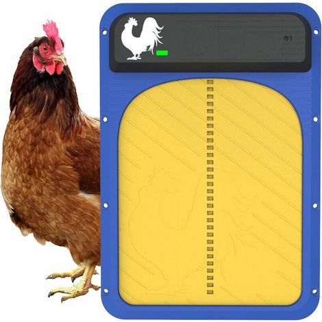 Automatische Hühnerstalltür mit Batteriebetrieb, automatische Hühnerstalltür mit Lichtsensor, wasserdichtes Hühnerstalltür-Set 35 x 24 x 4,3 cm (1/5)