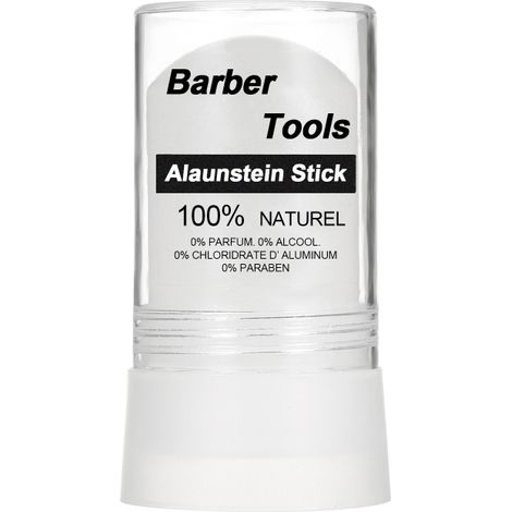 100% natürlicher Alaunstein, eine natürliche Alternative zu Aftershave-Deodorants, beruhigt die Haut nach der Rasur und stoppt Blutungen.