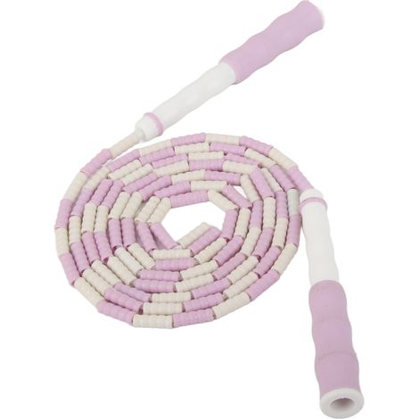 Corde à Sauter Perles pour Enfants, Réglable et Flexible, Anti-Nœuds, Couleur Violette (1/5)