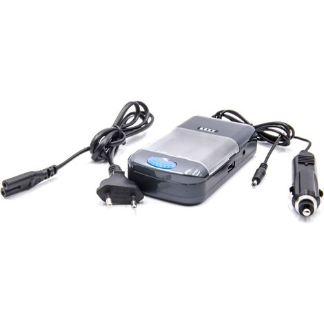 vhbw Chargeur universel batterie Li-Ion NiMh 3.6-7.4V, AA, AAA, inclu prise USB et câble de charge 12V pour télephone, smartphone, appareil photo