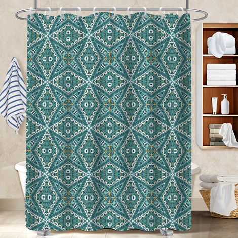 Rideau de bain imprimé polyester 180x180 artistique polyester pour salle de bain pour logement étudiant (1/5)