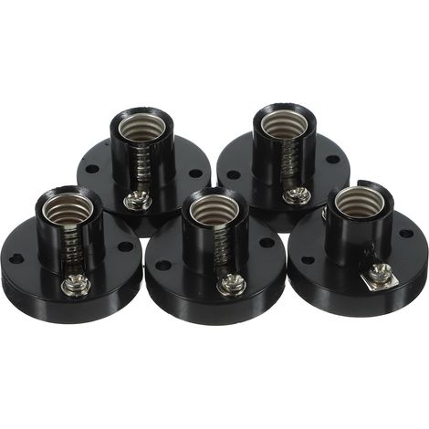 Lot de 5 Douilles de Rechange E10 en Bakélite et Alliage pour Ampoules, Performance Stable et Facile à Remplacer, Adaptées pour Lampes à Domicile et Lieux Commerciaux (1/5)
