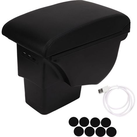 Doppelschichtige Mittelkonsolen-Armlehnenbox mit 3 USB-Anschlüssen, Auto-Innenraum-Upgrade-Ersatz für Kia Soul 2006–2017 (1/5)