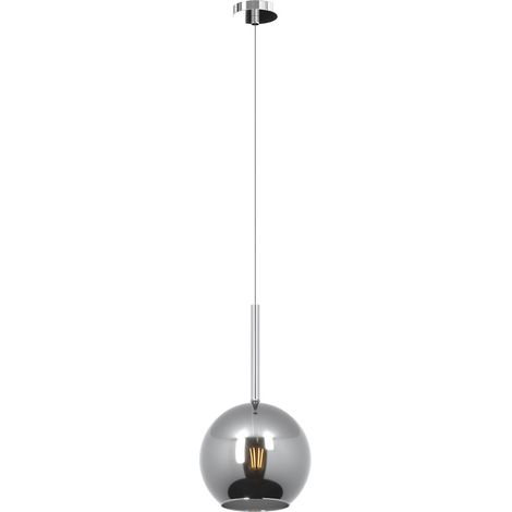 Sospensione Contemporanea Future Metallo Cromo Vetro Cromo 1 Luce E27 D.20Cm