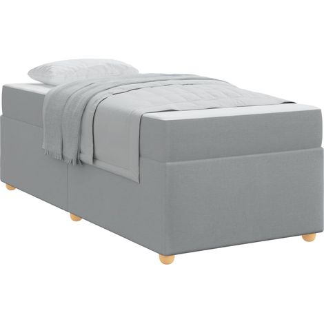 Maison Exclusive - Cadre de lit avec matelas Gris clair 80 x 200 cm tissu