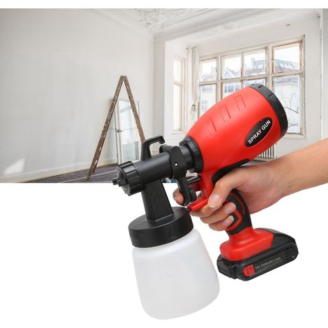 Pistolet à peinture portatif sans fil pour la maison et les travaux de bricolage (prise 100-240 V). (1/5)