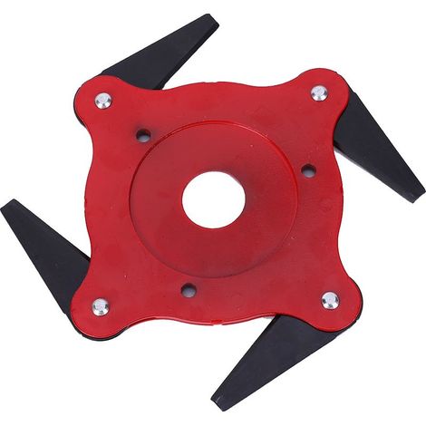 Tête de débroussailleuse extérieure, pièces détachées pour tondeuses à gazon, accessoires de jardinage en fer à 4 lames, couleur rouge (1/5)