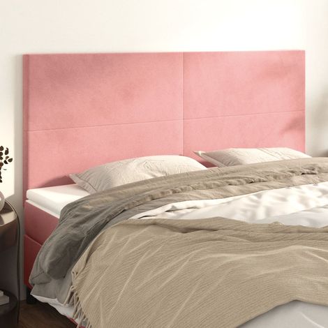 Tête de lit Rose 160x5x118/128 cm Velours (1/5)