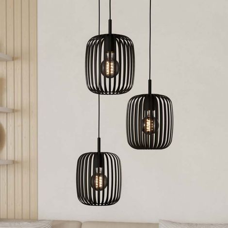 [GEBRAUCHT] B-Ware Hängeleuchte Romazzina Ø 46 cm schwarz 3-flg Stahl dimmbar von Eglo (1/2)