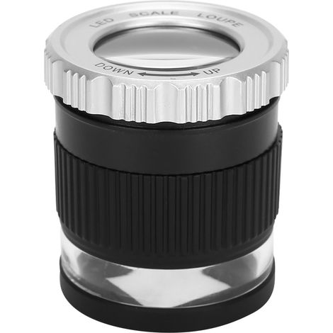 30-fache Schmucklupe, zylindrische optische Lupe mit Skala und UV-LED-Lampe (1/5)