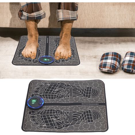 Tapis de massage des pieds électrique pliable, coussin de massage remodelant les jambes avec interrupteur manuel pour les voyages (1/5)