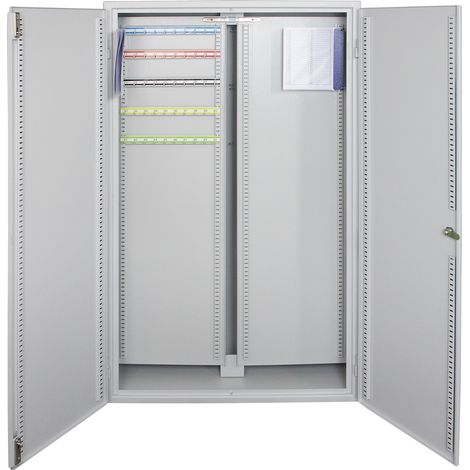 HMF 1351170-07 Schlüsselschrank 1170 Haken, 130 x 73 x 25 cm, Lichtgrau (1/5)