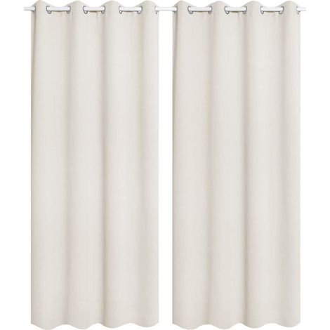 Woltu – Rideaux occultants 2 pièces 135x245cm en polyester – Opaque et isolants – 8 œillets pour installation facile – VH5865CM2