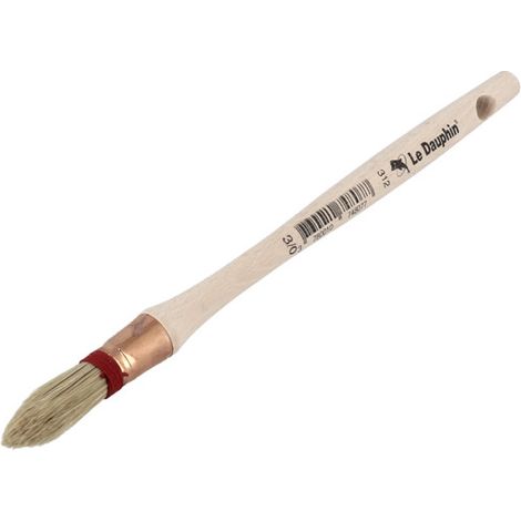 Brosse pouce à réchampir soies/synthétique avec collet  3/0 (1/2)