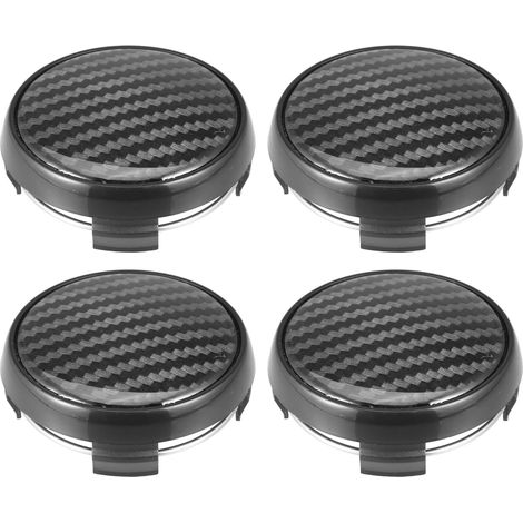 4pcs Capuchons De Centre De Roue Noirs Universels en Plastique  Diamètre Externe 65mm, Diamètre Clip 63mm, Hauteur 21mm, Matériau Plastique, Pour Roues Avant Arrière (1/5)