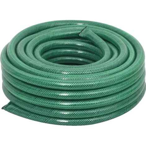 Manguera de jardín, 50 metros de largo, construcción de PVC resistente, verde. (1/2)