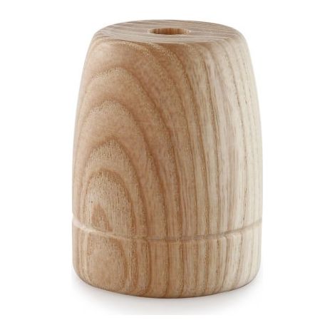 Kit Cache Douille Vintage en Bois Brut à Peindre : Élégance Retro pour Vos Luminaires