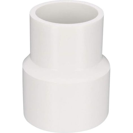 Lot de 2 raccords réducteurs en PVC 40 mm x 32 mm - Raccord de réduction pour conduit et systèmes de plomberie d'alimentation en eau, blanc (1/4)