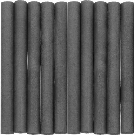 10 tiges d'électrodes en graphite : tiges d'agitation cylindriques en graphite - bâtonnets d'électrodes en carbone expérimentaux - bâtonnets d'agitation en carbone pour la (1/5)