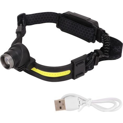 Wiederaufladbare LED-Stirnlampe mit USB-Anschluss, XPG COB-Sensor, Zoomfunktion und Kopfband für Outdoor-Angeln (1/5)