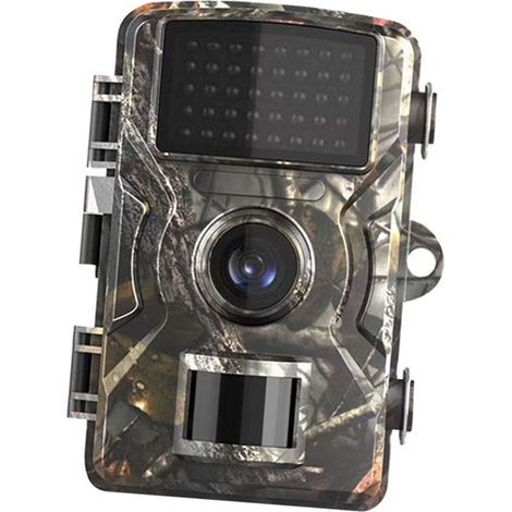 Infrarotkamera, 1 MP CMOS-Sensor, 2-Zoll-TFT-Bildschirm, 0,7 Sekunden Auslösezeit, 16 MP Bilder, 1080p-Video, wasserdicht, Nachtsicht, Wildkamera (1/5)