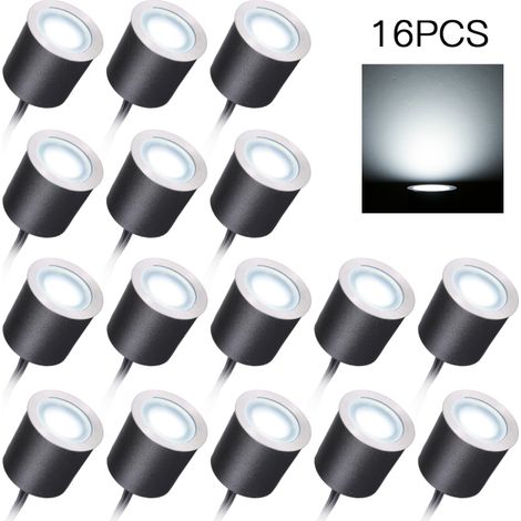 Projecteurs LED encastrables basse tension DC12V, étanches IP67, pour terrasse, jardin, allée, escaliers et patio. Éclairage paysager extérieur au sol. (1/5)