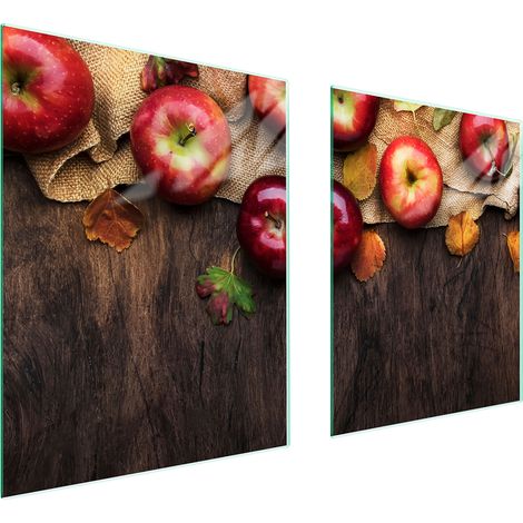 GLASSCHUTZPLATTE FÜR HERD 85x52 ÄPFEL