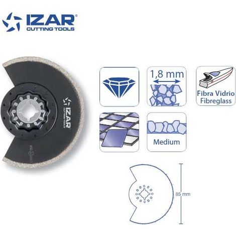 lame segment à concrétion diamant Starlock Izar 85 mm
