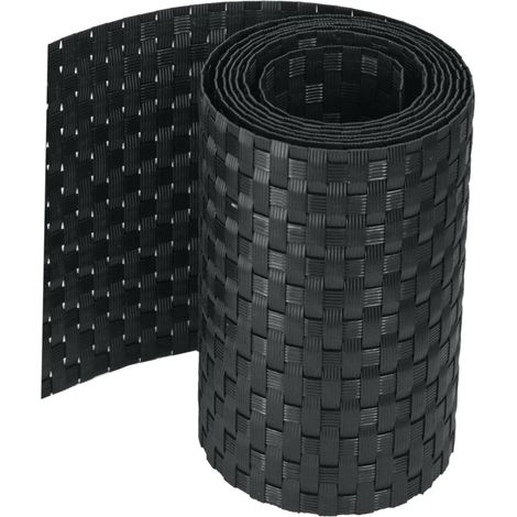 Rotolo basso rivestimento in rattan H19xL200 cm privacy frangivista antivento per balconi ringhiere Brixo -  Black