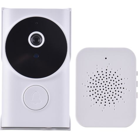 Sonnette intelligente WiFi, caméra de porte avec carillon, contrôle par application TY, vision nocturne infrarouge, interphone vidéo rechargeable, audio bidirectionnel, pour villa, bureau, appartement (1/5)