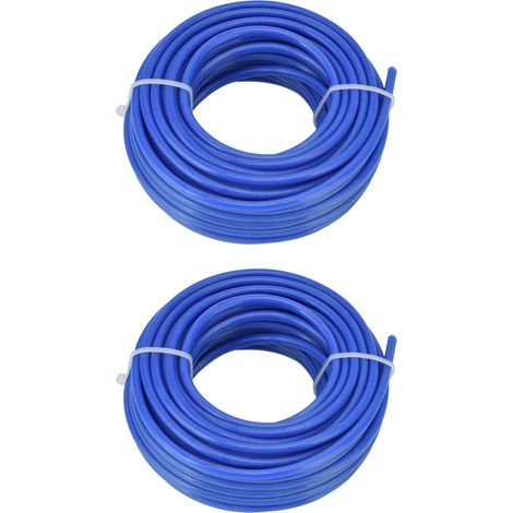 Fil de coupe-bordures en nylon de 4 mm, rond, bleu, accessoire pour tondeuse Husqvarna, 10 m / 32,8 pi (1/5)