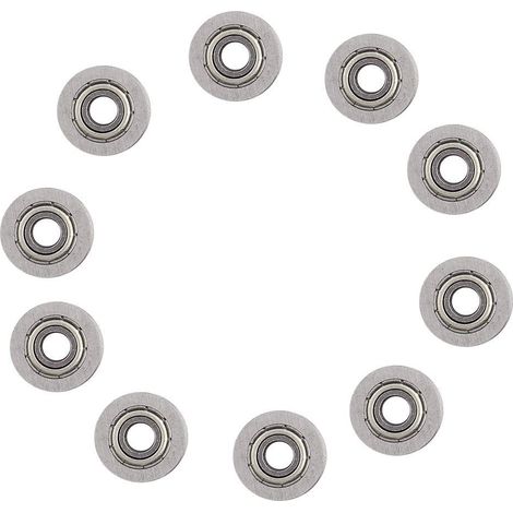 U624ZZ Roulement à Billes, 10pcs 4 13 7mm Poulie de guidage en U, Poulie à Gorge, Roulement à rainure en U, Roulement à billes à rainure en U Double blindage, pour systèmes de mouvement linéaire (1/5)