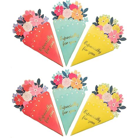 Mini-Grußkarten in Blumenform, Geburtstagsgeschenkkarte, Geschenkdekoration (1/5)