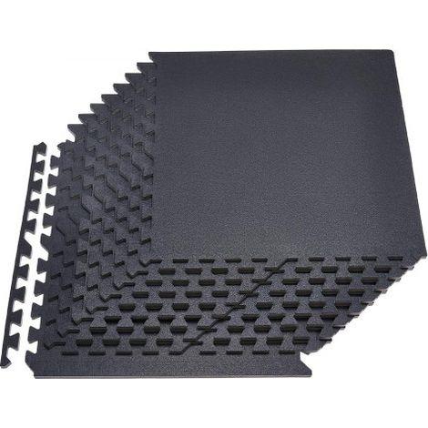 Tapis de Sol Puzzle Fitness 12PCs 61x61x1 - 4 cm Dalles en Mousse (1/5)