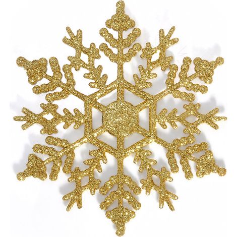 12 décorations flocon de neige pailletées 10 cm, ornements sapin Noël, fête, mariage, bricolage maison (1/5)