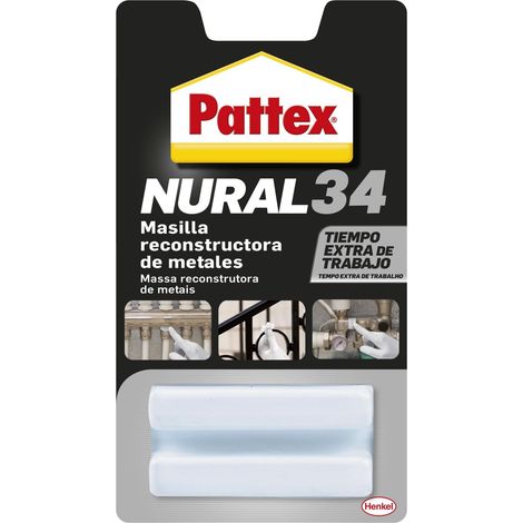 Pattex NURAL 34 Masilla reconstructora de metales 50 gr (1/2)