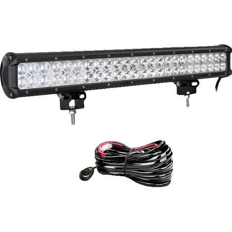 Barra de luz, haz combinado, construcción duradera, 1x144w con kit de cableado (1/2)