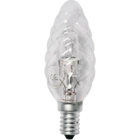 Ampoule Halogène Flamme torsadée 28W E14 204Lm